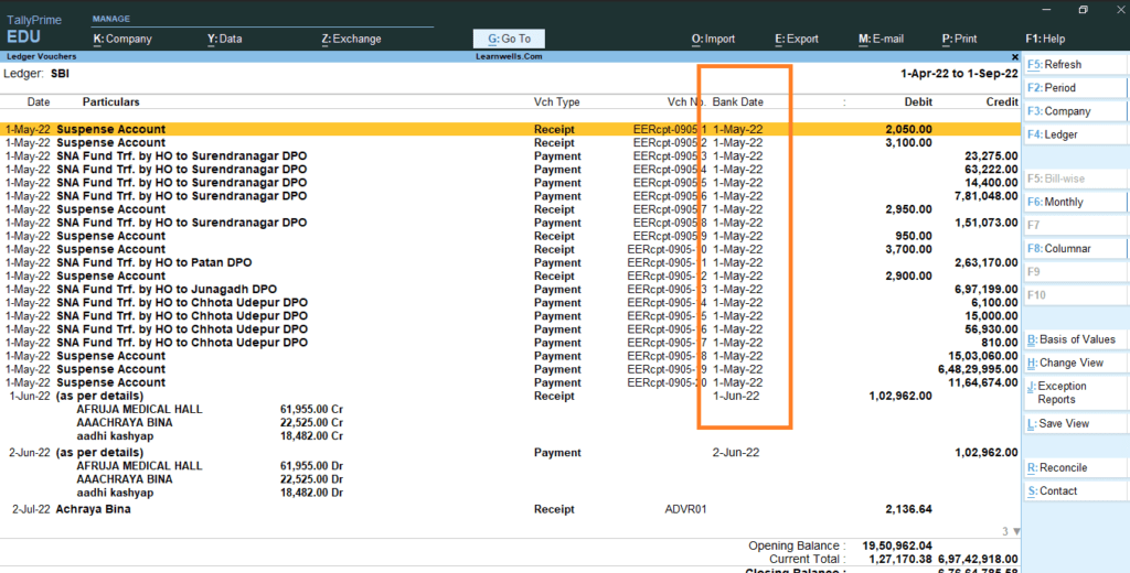 Bank Reconciliation TDL