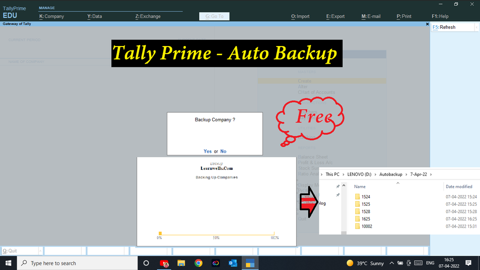 Read more about the article Tally Prime Auto Backup | Automatic Data Backup TDL for Tally Prime | 2022 Best Tally Prime Auto Backup TDL | Free Tally Backup TDL