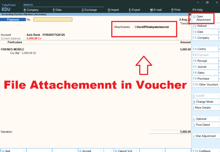 Attach Document in Voucher | 2022 Best Free Tally Prime and Tally ERP9 ...
