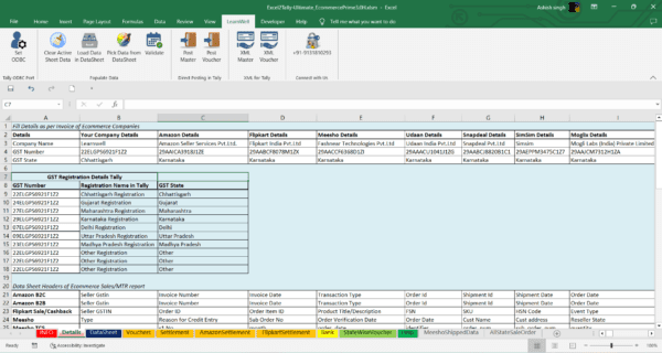 Excel to Tally Prime 3.0 Ecommerce Data Import