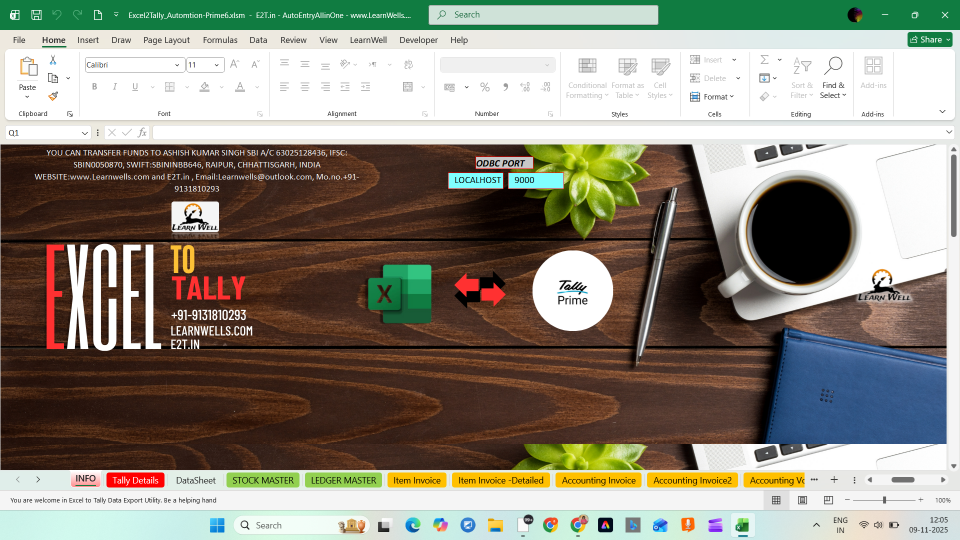 Excel to Tally Import Automation All in one