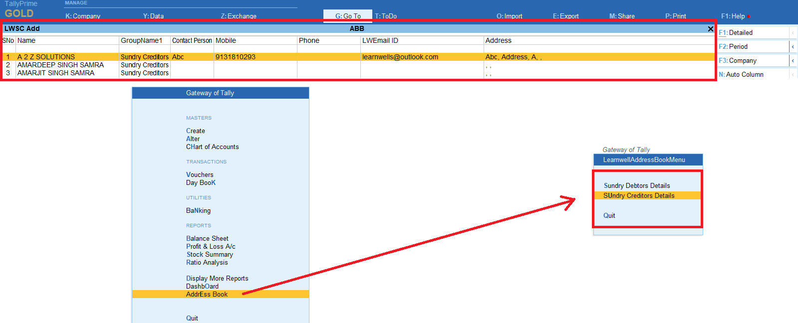 Read more about the article 2025 Amazing Address Book Tally Prime TDL